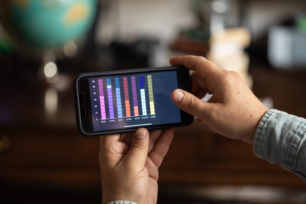 graph on the phone