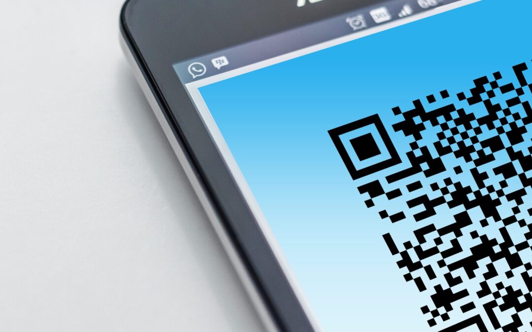 QR code on the screen