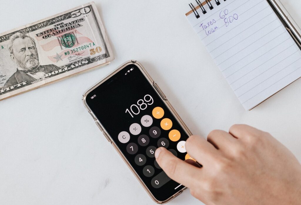 using calculator on the phone